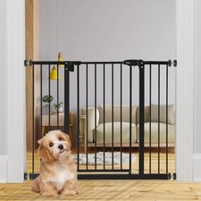 29"-42.5" Baby Gate for Stairs, Auto Close Safety Dog Gate, Pressure Mounted