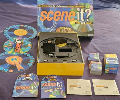 Scene It? The DVD Game Premiere Movie Trivia w/Real Clips & Sequel Pack +2 DVDs!