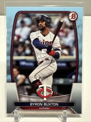 2023 Bowman Sky Blue Byron Buxton # d 437/499 Twins #1