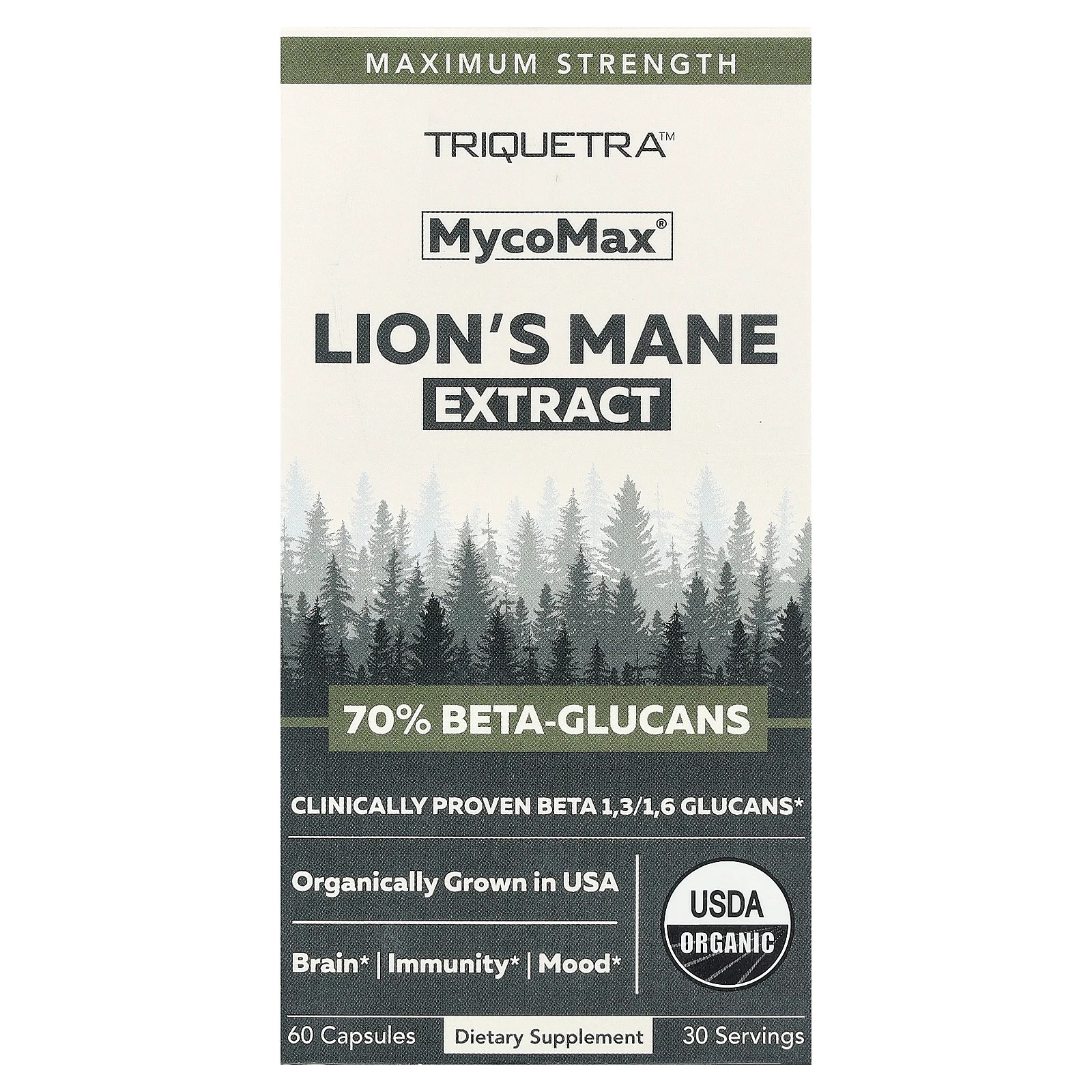 MycoMax®, Lion's Mane Extract, Maximum Strength , 60 Capsules (250 mg per