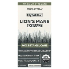 MycoMax®, Lion's Mane Extract, Maximum Strength , 60 Capsules (250 mg per
