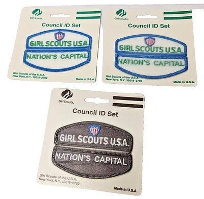 Girl Scouts USA Council Id Set Nation's Capital Lot of 3 Brand New L-44381