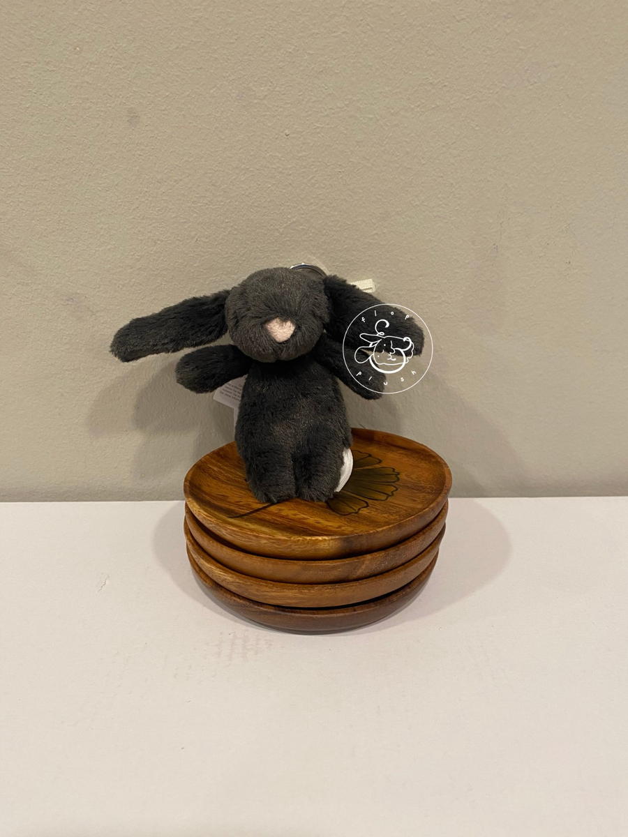 Jellycat Bashful Inky Bunny Medium Plush Black Lovey 12