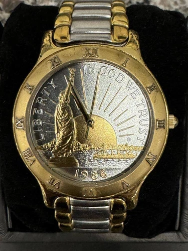 Coinwatch 1986 Statue of Liberty Coin Dial Quartz Limited Edition 37mm VWG333690
