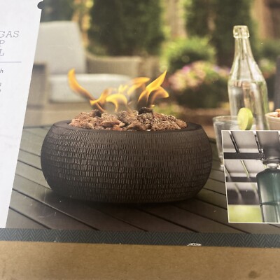 Threshold 11” x 4” Outdoor Gas Tabletop Fire Pit Hammered Threshold 11” x 4” Outdoor Gas Tabletop Fire Pit Hammered