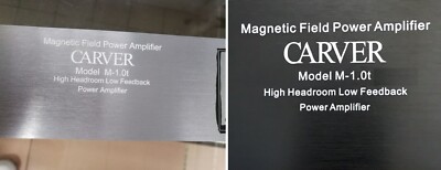 Carver M-1.0t Faceplates with Handles, Spacers & Hardware **NEW**