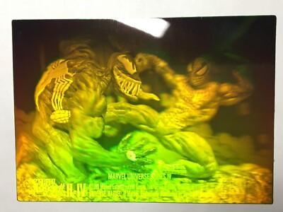 1993 MARVEL UNIVERSE SPIDER-MAN VS. VENOM H-IV 3D HOLOGRAM SKYBOX