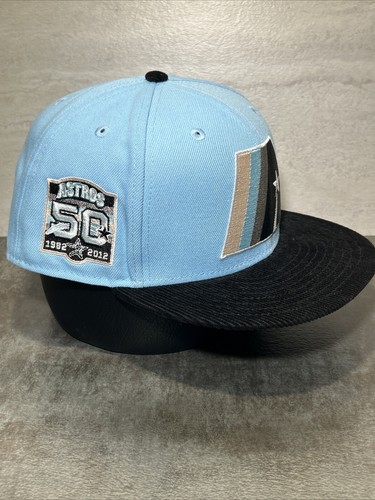 Houston Astros Hat New Era 59FIFTY 50 YR Anny Alt Logo Sky Blue Size 8 H66 - Picture 4 of 10