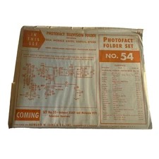 SAMS PHOTOFACT FOLDER SET NO. 54 RCA ADMIRAL Complete