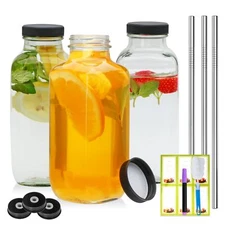 16oz Glass Bottles With Lidsjuice Bottles Gifts For Womenglass Bottles With Lids