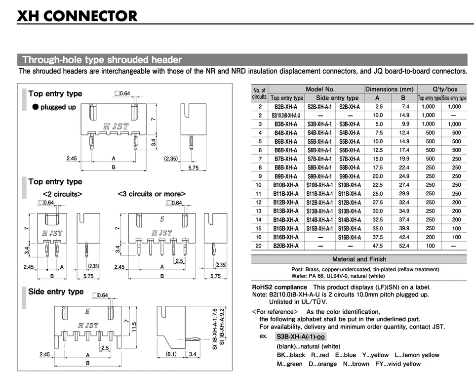 JST-XH 2.5 2.54mm Stecker inkl. 15cm Kabel + XH Buchse 2 3 4 5 6 7 8 9 10 11 Pin - Bild 4 von 4