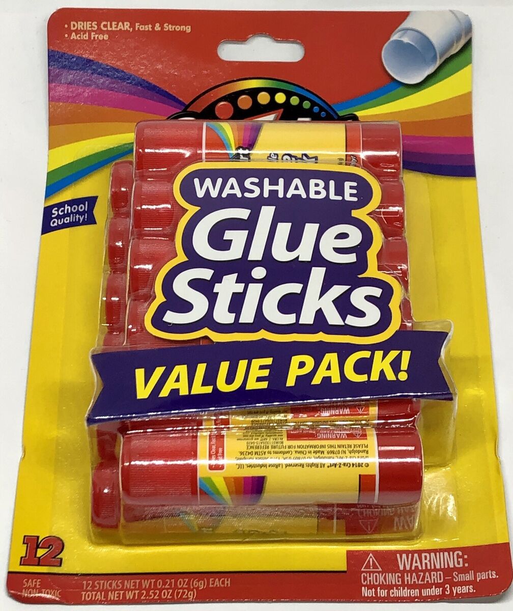 EXTRIC Glue Sticks 1.3 Ounce - 36 Count Glue Stick, All Purpose White Glue Sticks for Kids, Washable Glue Sticks Bulk - Large Glue S