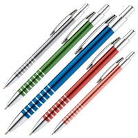 5 Kugelschreiber / Aus Metall / Farbe: Je 1X Blau, Rot, Grau, GrüN Und Orange