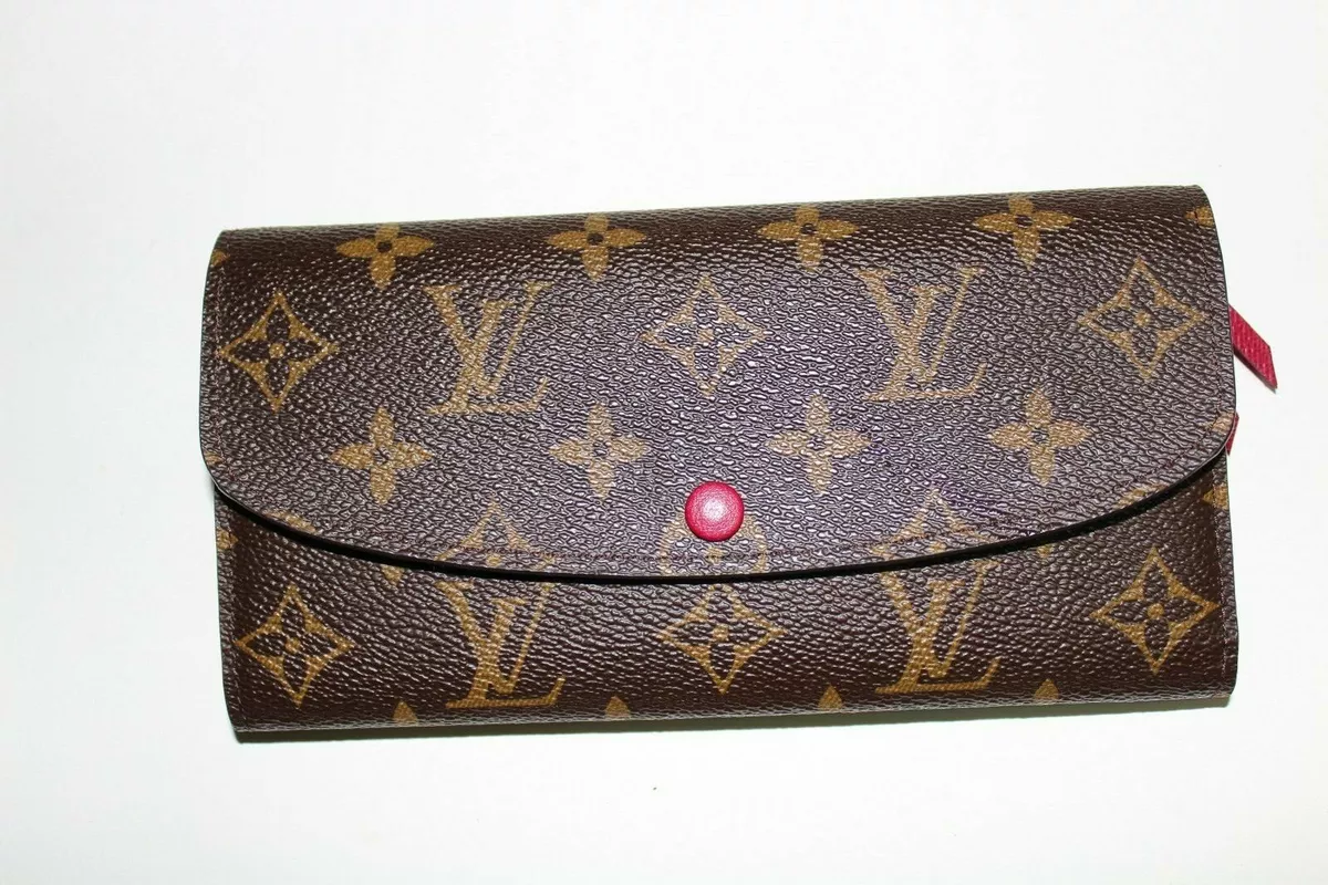 Louis Vuitton Wallet Canvas AuthenticSALE! Monogram Bloom Flower Emilie  Fuchsia