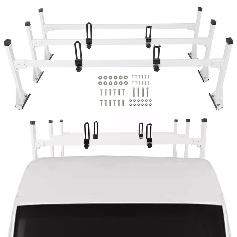Baca de techo escalera aluminio para Dodge/Freightliner Sprinter 2500/3500 02-06 3 bares Foto 3 de 4