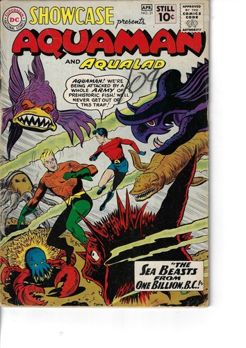 Showcase 31 Aquaman VG+ 1961 Glossy