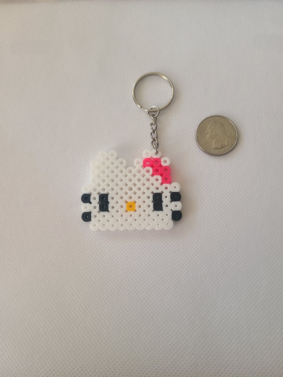 Perler Bead Keychain Sanrio Hello Kitty HOMEMADE