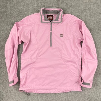 66 North Jacket Women Small Pink Lightweight Windbreaker 1/2 Zip Pullover Hiking