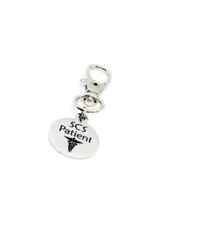 SCS Patient Clip On Charm Zipper Pull, Spinal Cord Stimulator Medical ID Tag