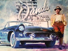 "Fly Me to the Moon" Rat Pack Painting on Stretch Canvas by artist William III