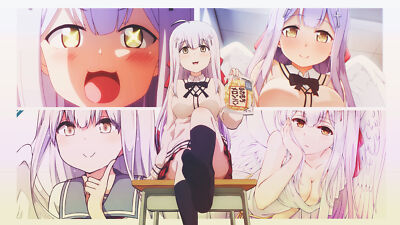 Anime girls raphiel raphi shiraha ainsworth gabriel playmat gaming mat