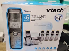 VTech Bluetooth 5 handset Phone System Bundle IS8129-5/Cordless Open Box