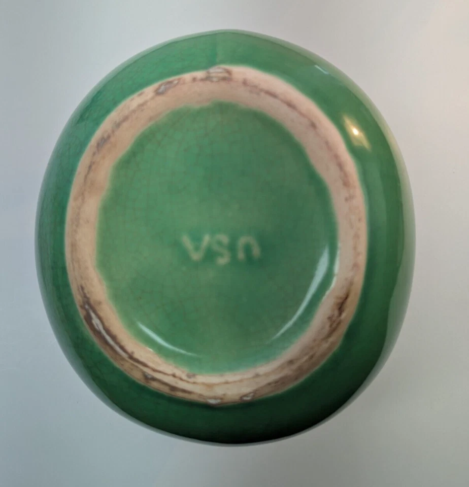 Vintage Early Mark Ware El Patio Ball Apple Green Pitcher with Ice Lip USA - Image 4 of 4