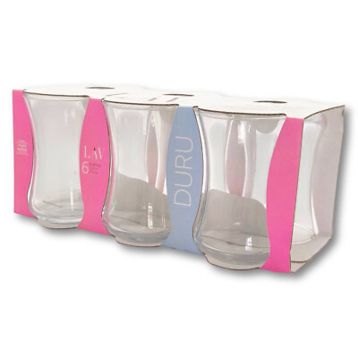 LAV Duru Trinkgläser 150 ml 6er Set   Cay Bardagi Teegläser Gläserset klar