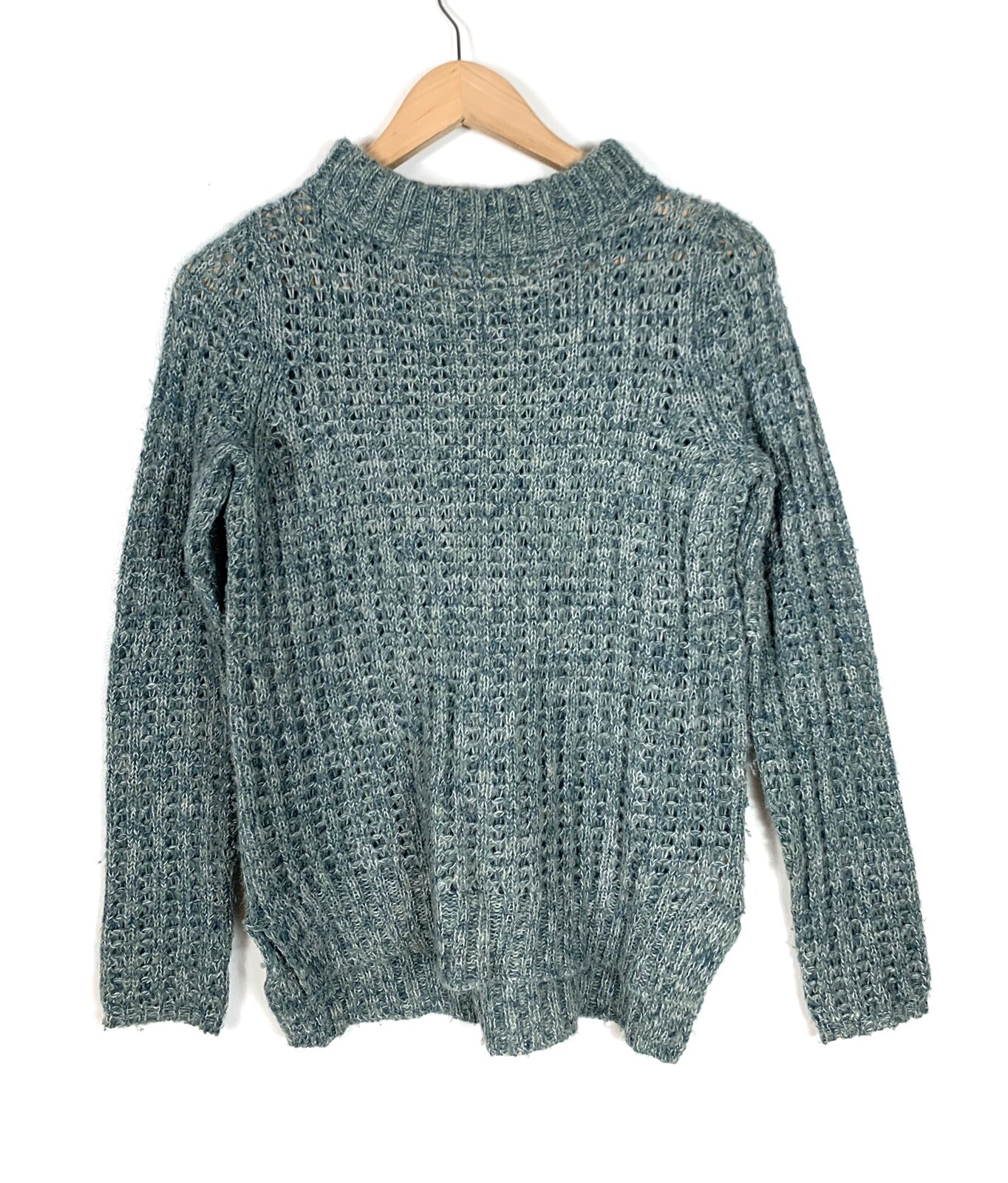 Anthropologie Field Flower Mock Neck Sweater Waffle S… Gem