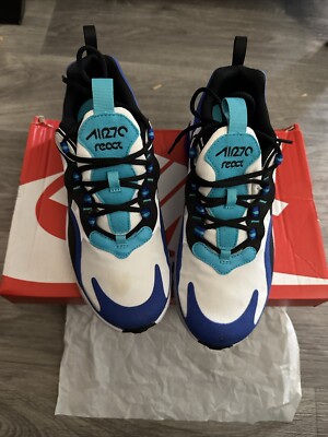 Nike Air Max 270 React. 5.5Y. Blue.   Classic.  Fit Female 7.5 Vintage
