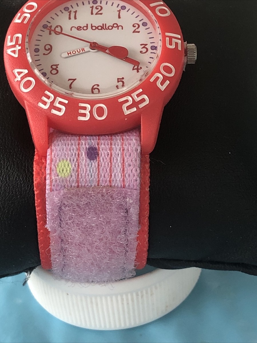 Red Balloon Kids Pink Strap Time Teacher Watch | eBay