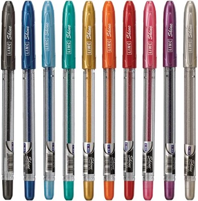 10 Pack Shine Glitter Gel Pens Assorted Color