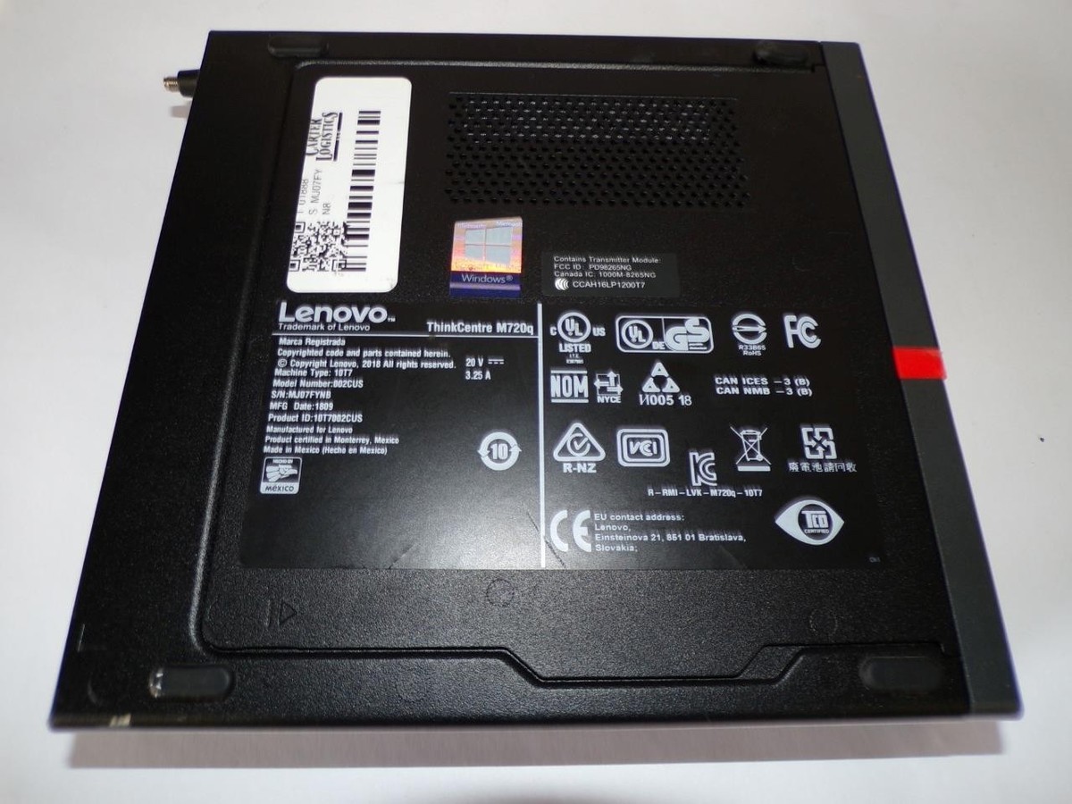Lenovo ThinkCentre M720Q Tiny Core i5-8400T 1.70GHz 8GB 256GB SDD