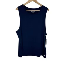 Coolibar Dade Swim Tank Top Mens XL Navy UPF 50+ Vacation Sun Protection Modest