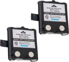 Kastar 2-Pack Ni-MH 4.8V 1000mAh Two-Way Radio Battery Replacement for 2-PACK 