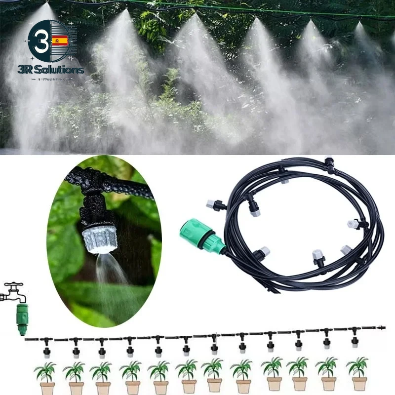 Sistema Riego 10M 10 Boquillas Aspersor Nebulización - Imagen 2 de 4