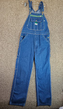 Liberty Denim Overalls Womens 32x32 Adjustable Straps Pockets Blue Floral Accent