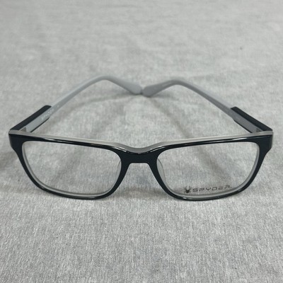 Spyder SP4024 001 Black Diamond Square Eyeglasses Plastic Frame 54-17-145