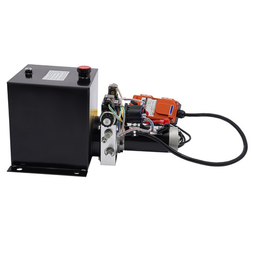 8 Quart Double Acting Hydraulic Pump 12V DC Dump Trailer Power Unit Wireless R/C - Picture 16 of 16