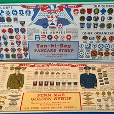 1943 Yan-Ki-boy, Penn Mar Pancake Syrup Stromeyer WWII Division Insignia Blotter