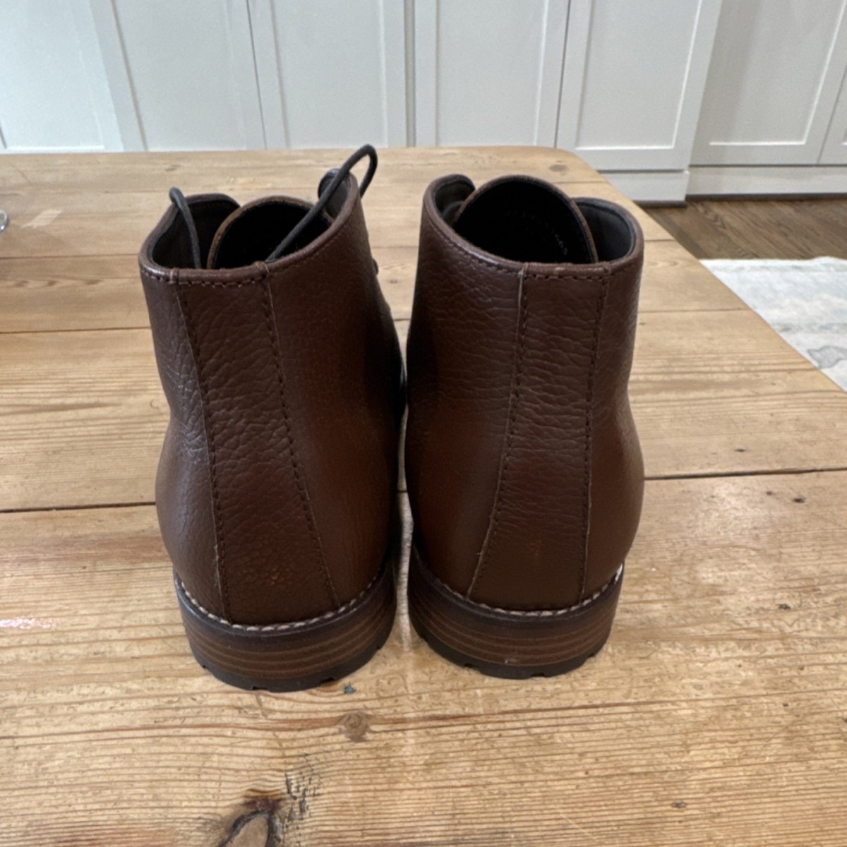 NEW Joseph Abboud Leather Lace Up Pebbled Tan Brown Chukka Boots Shoes Size 8.5 Joseph Abboud Boots | eBay main image 3