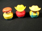 3 Vintage Fisher Price Chunky Little People 1990 Farm Family People Farmers