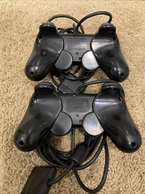 PS2 Black DualShock 2 Controller Lot Sony PlayStation 2 OEM Tested!