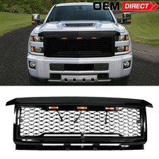 Fits 15-18 Chevy Silverado 25003500 Gloss Black Front Grille Guard W Light Fits 15-18 Chevy Silverado 25003500 Gloss Black Front Grille Guard W Light