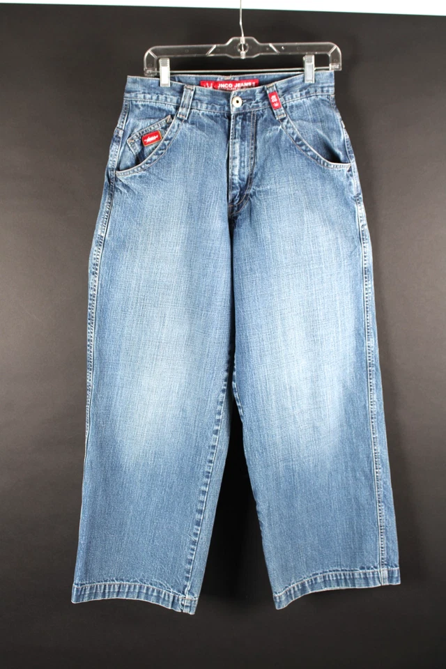 Jeans holgados vintage años 90 JNCO Big Crown Raver patinador talla 29x29 Foto 2 de 4