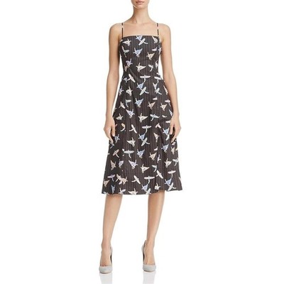 Free People Sunshine Of Your Love Midi Dress Bird Gray Women s 8 Summer Tropical