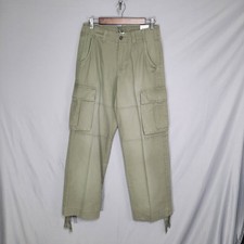 No Boundaries Cargo Pants Olive Green Size 28 Wide Leg Baggy Y2K Grunge NEW