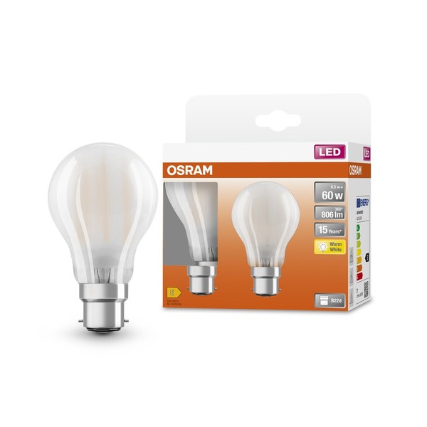 Osram Led Retrofit Classic A B22D 2700 K 6,5 W 806 Lm-image