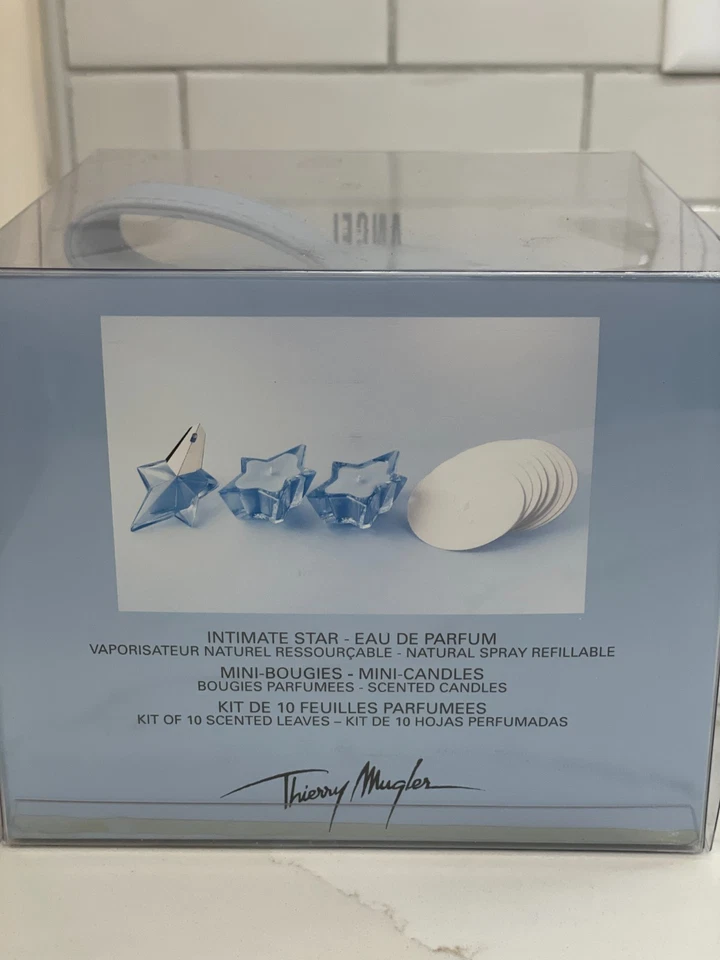 Juego de Perfume Angel Intimate Star de Mugler Spray 0.33 fl oz Velas Hojas Estuche Foto 2 de 4