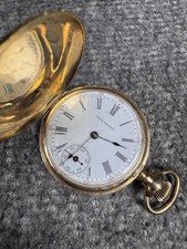 Waltham Seaside 0s 14k Solid Yellow Gold Brooklyn Case Co Engine Turned 12.75g